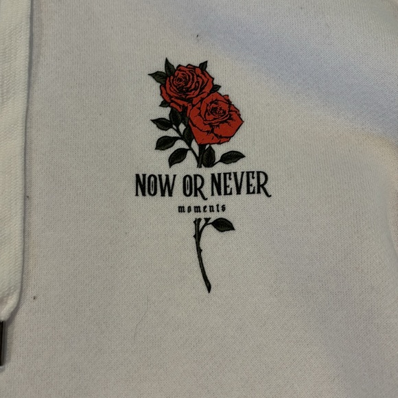 Unisex size small white hoodie - Picture 3 of 5